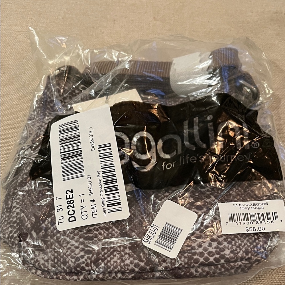 Baggallini Tan Python Joey Bagg/NWT - Picture 4 of 8